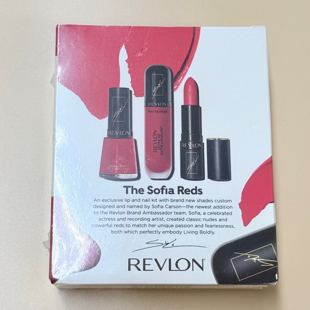 Revlon X Sofia Carson The Sofia Reds Lip & Nail Kit Limited Edition New Sealed - Picture 3 of 5